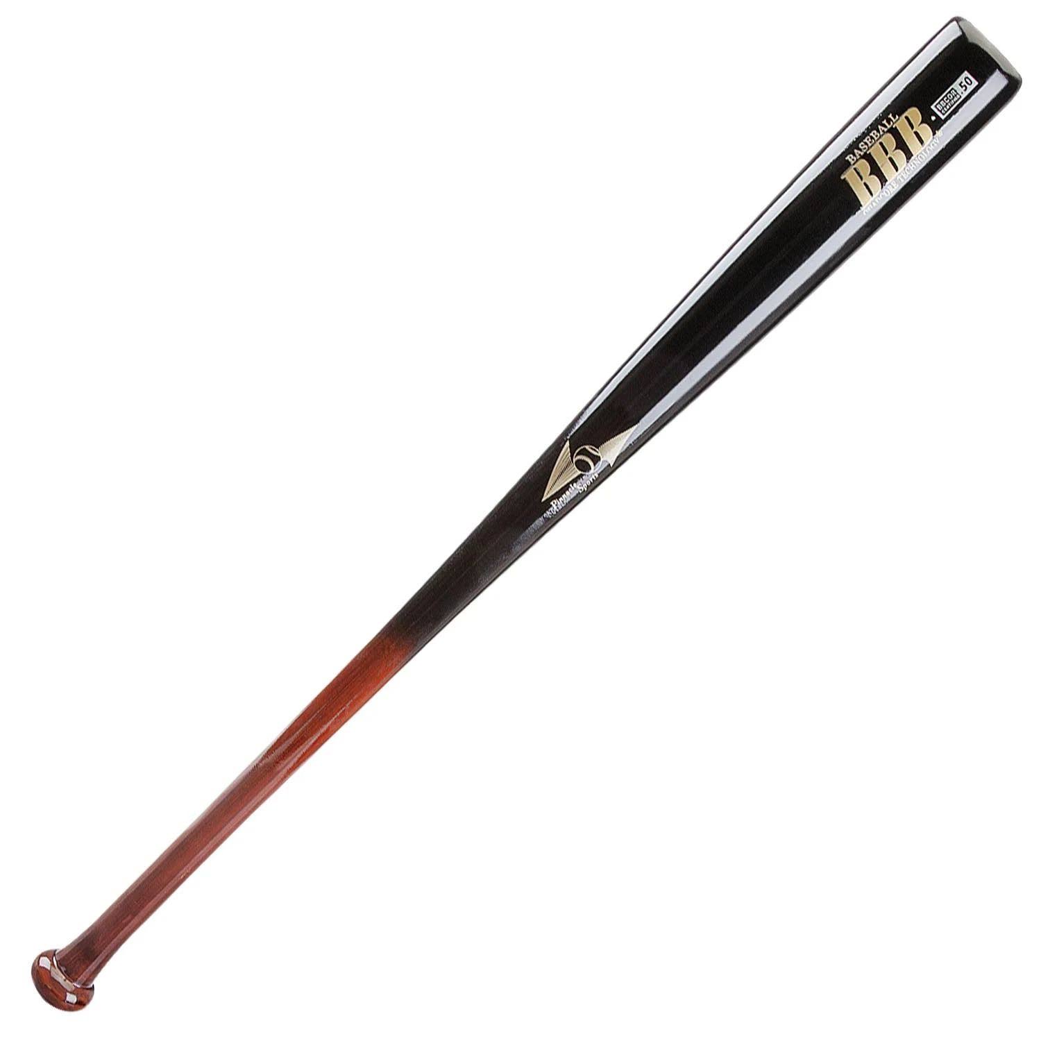 BamBooBat Bamboo Wood Baseball Bat HGBB30D Brown/Black Adult