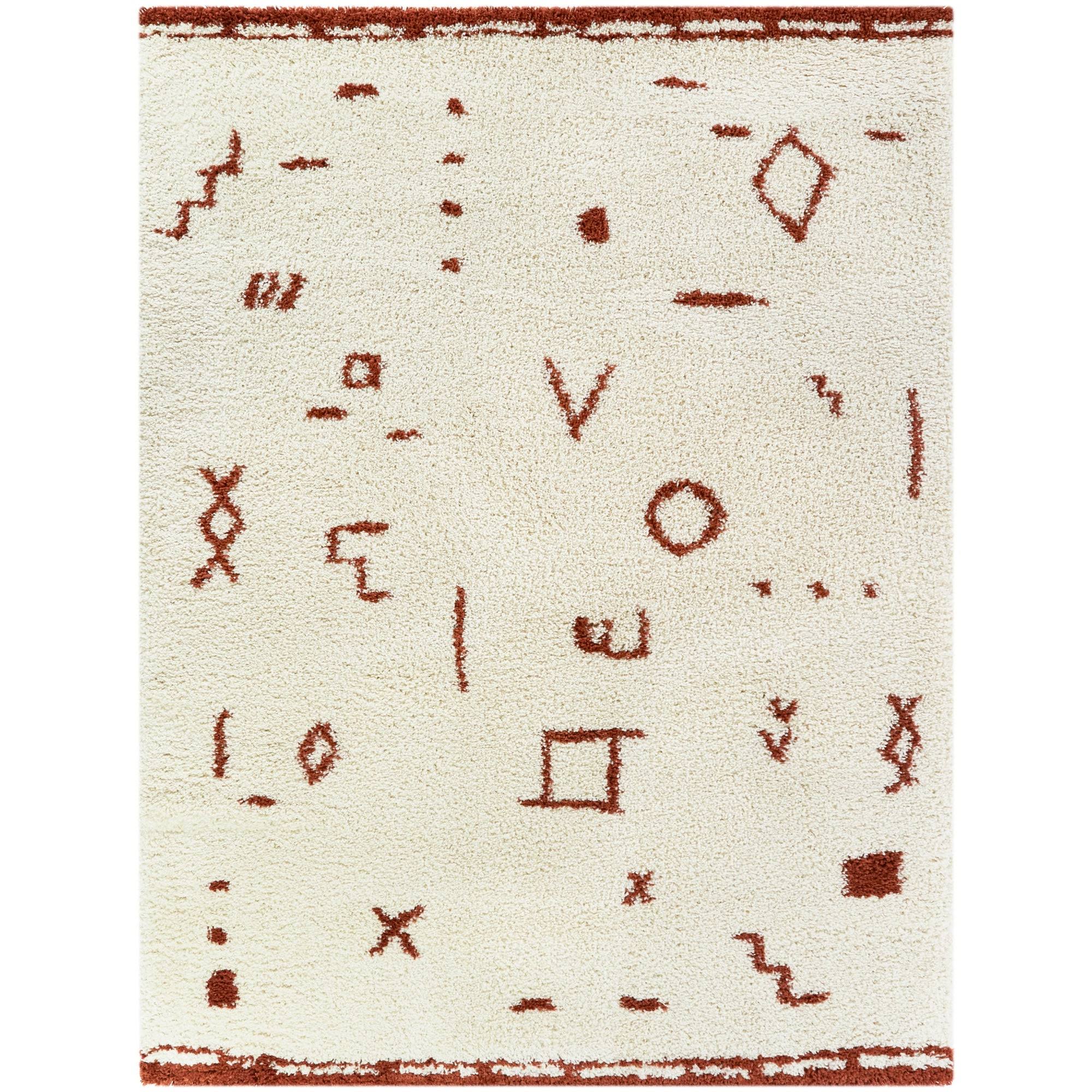 Balta Headley Burnt Orange 5 ft. x 7 ft. Tribal Shag Area Rug