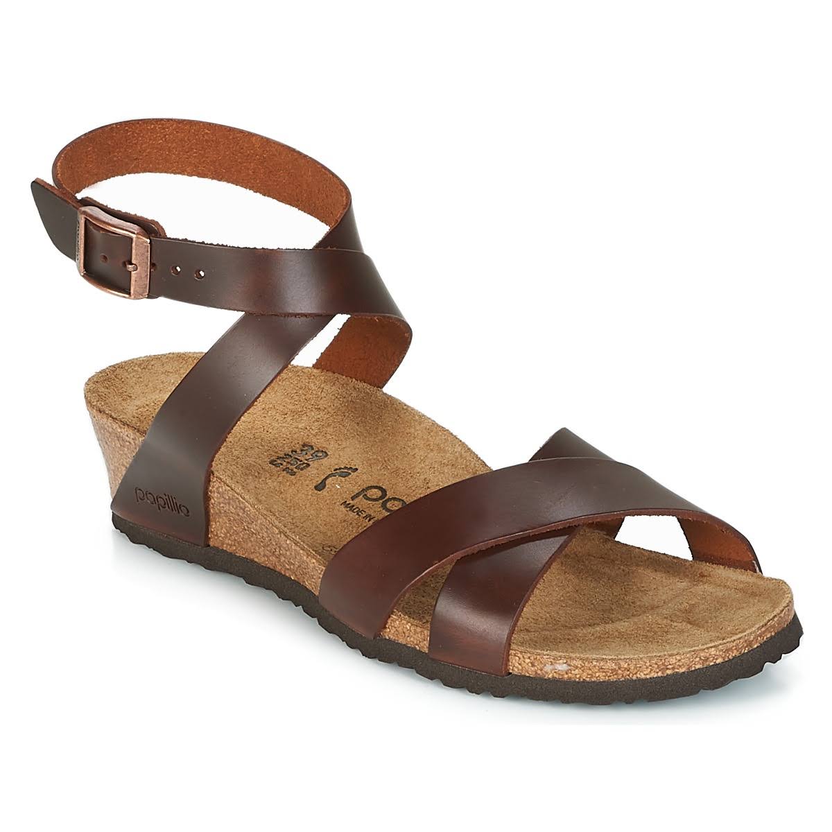 Papillio Womens Lola Leather Cognac Sandals 8 US