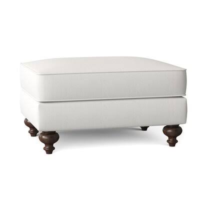 Birch Lane Durham 37x22 Rectangle Standard Ottoman Body Fabric: Classic Bleach White