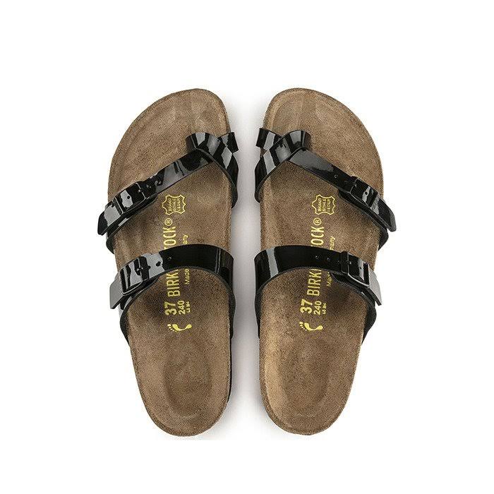 Birkenstock Thong Sandal Mayari Black Patent 38 EU / Narrow