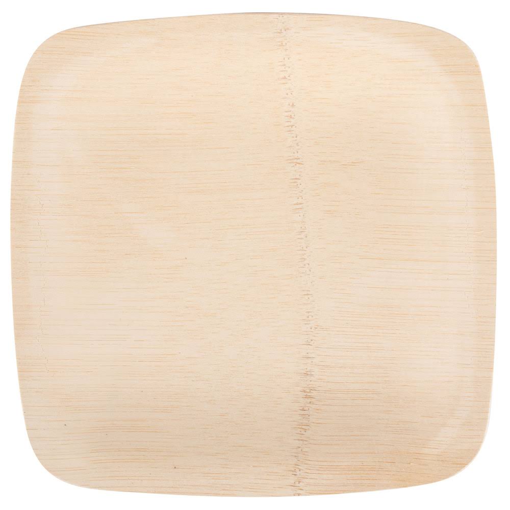 Bambu Veneerware Disposable Bamboo Square Plates (Case of 100)