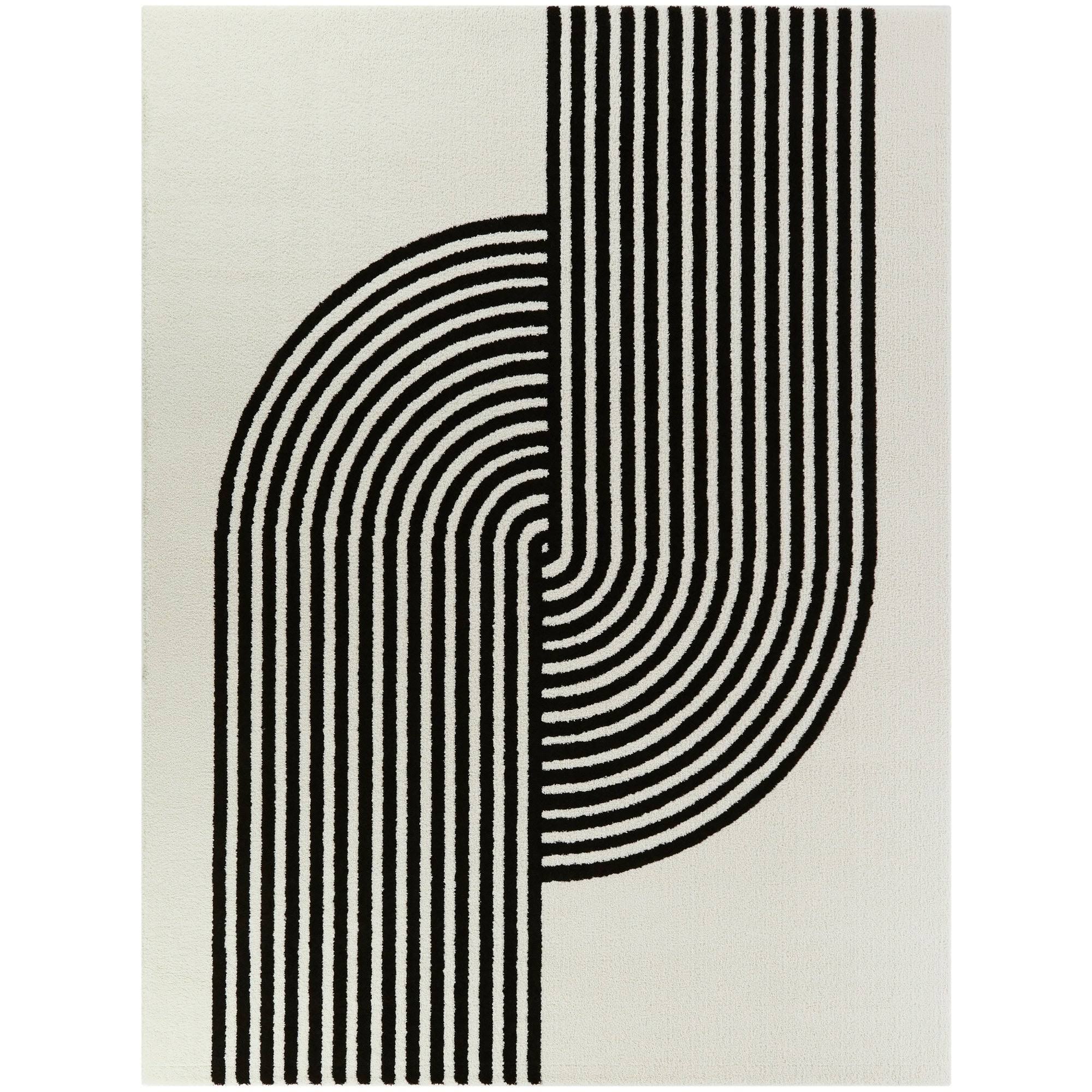 BALTA Anscombe White 8 ft. x 10 ft. Art Deco Area Rug