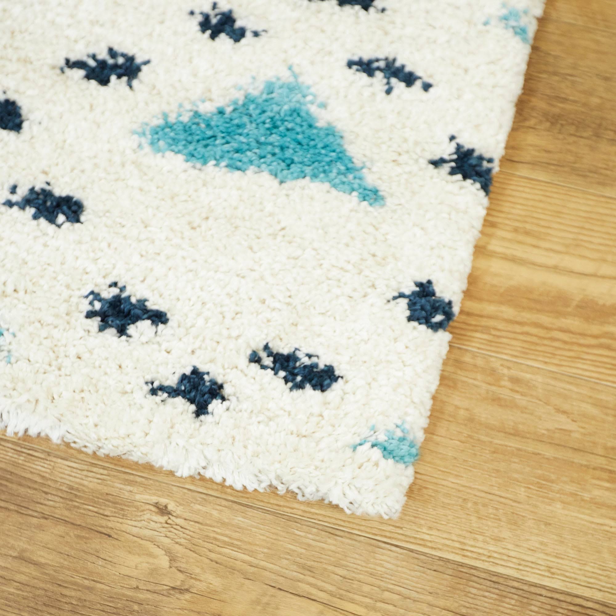 BALTA Harrison Blue 8 ft. x 10 ft. Geometric Shag Area Rug