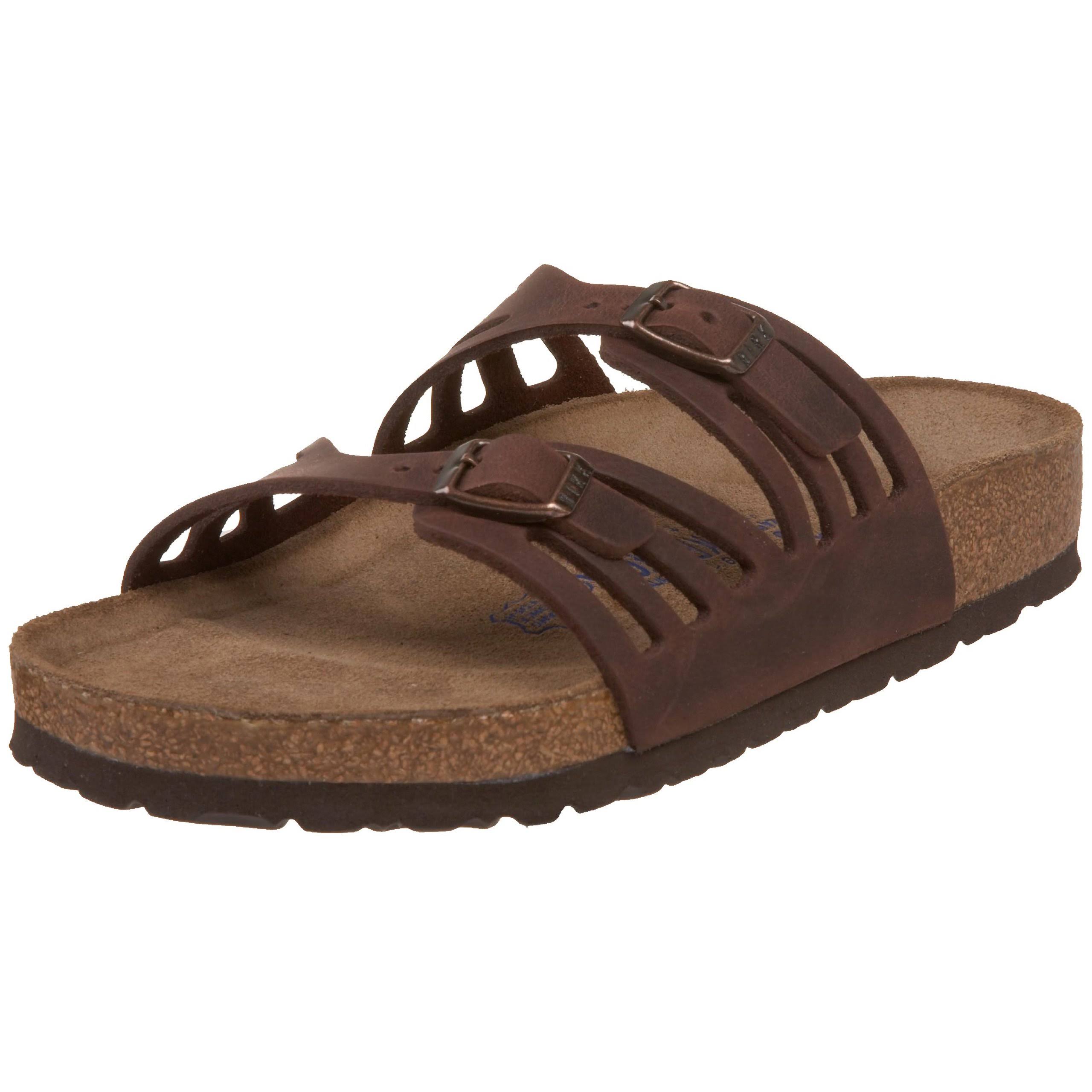 Birkenstock Women's Granada Soft Footbed (36 Narrow Habana Oiled Leather)