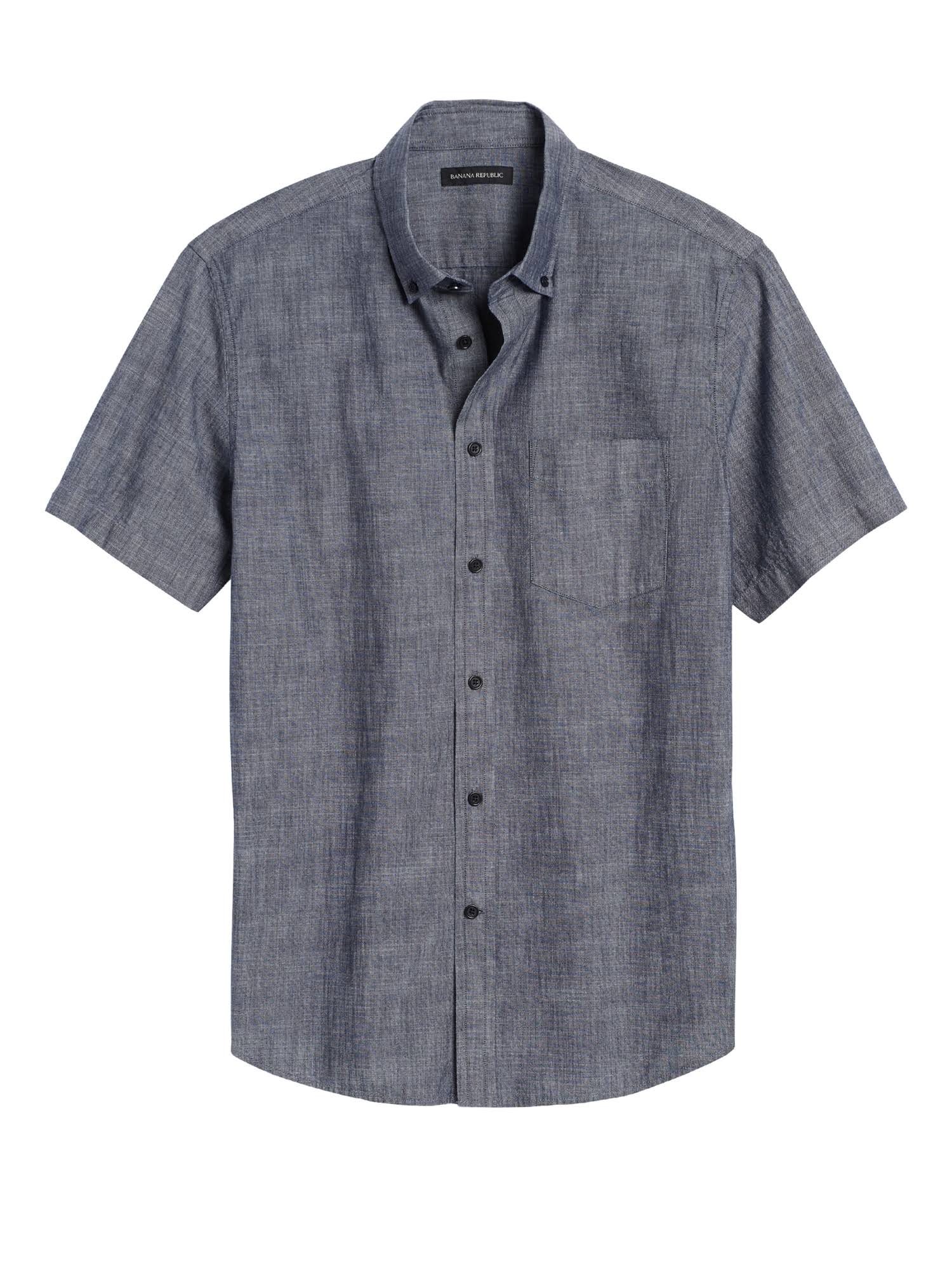 Banana Republic Men's Slim-Fit Chambray Shirt Medium Wash Size M