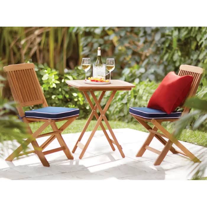 Roseland 3 Piece Bistro Set with Cushions Beachcrest Home