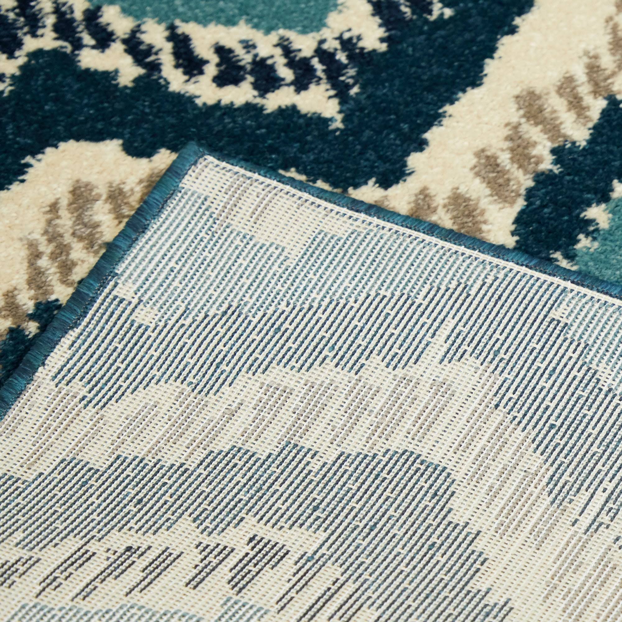 BALTA Fazio Dark Blue 8 ft. x 10 ft. Modern Chevron Area Rug