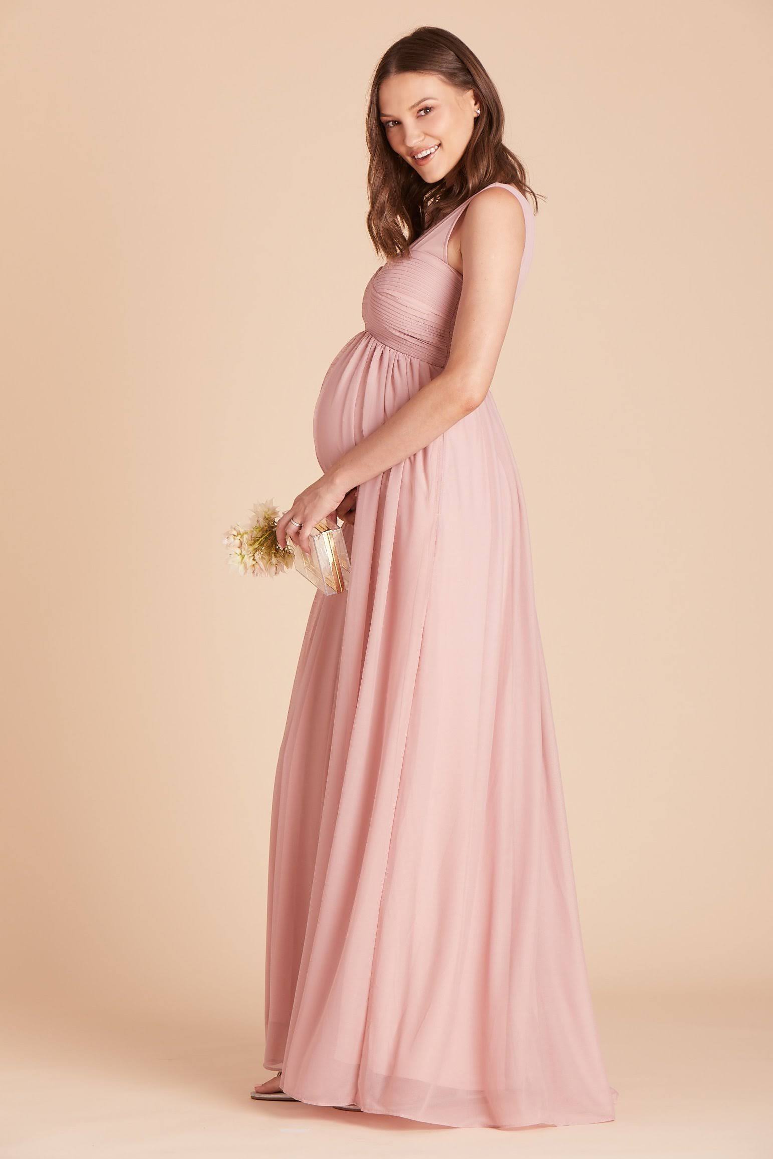 Birdy Grey Ryan Bridesmaid Dress in Dusty Rose Xs / Dusty Rose