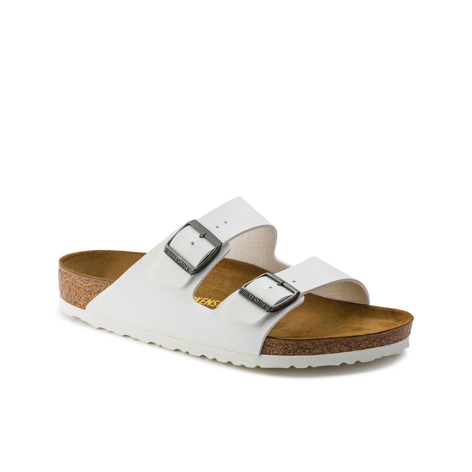 Birkenstock Arizona (35 Narrow White Birko Flor)