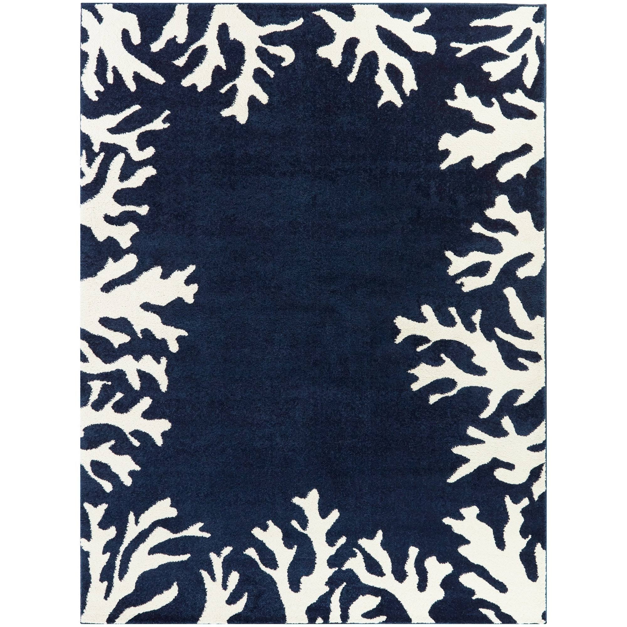 BALTA Caswell Grey 8 ft. x 10 ft. Coastal Coral Area Rug