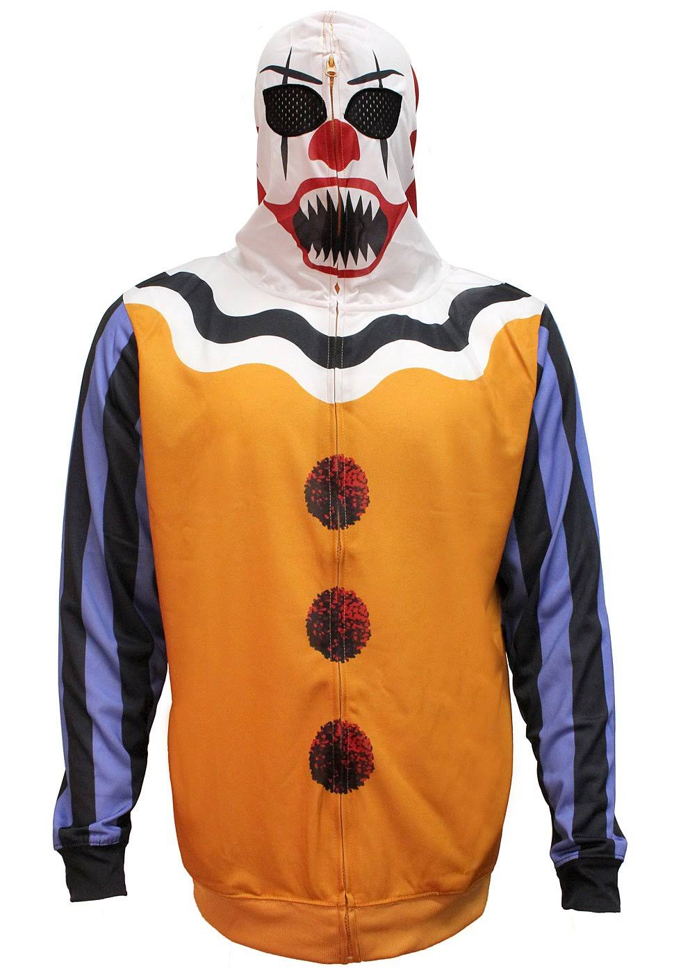 Bioworld Men's Scary Clown Halloween Costume Hoodie