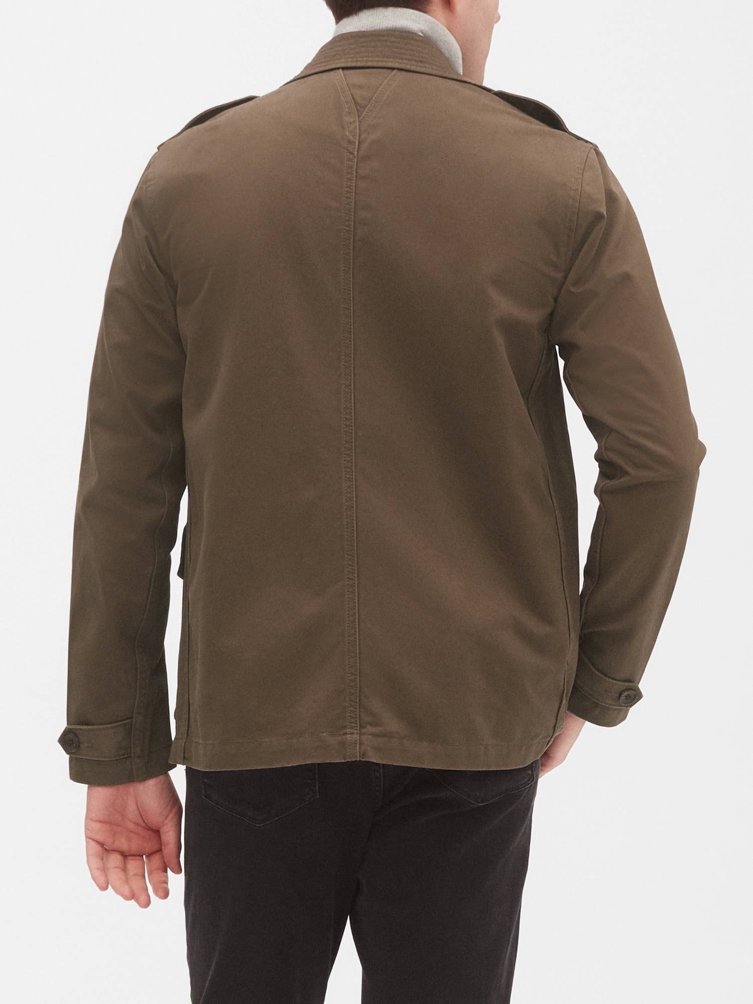 Banana Republic Factory men's 4-Pocket Field Jacket Fatigued Olive Regular Size M