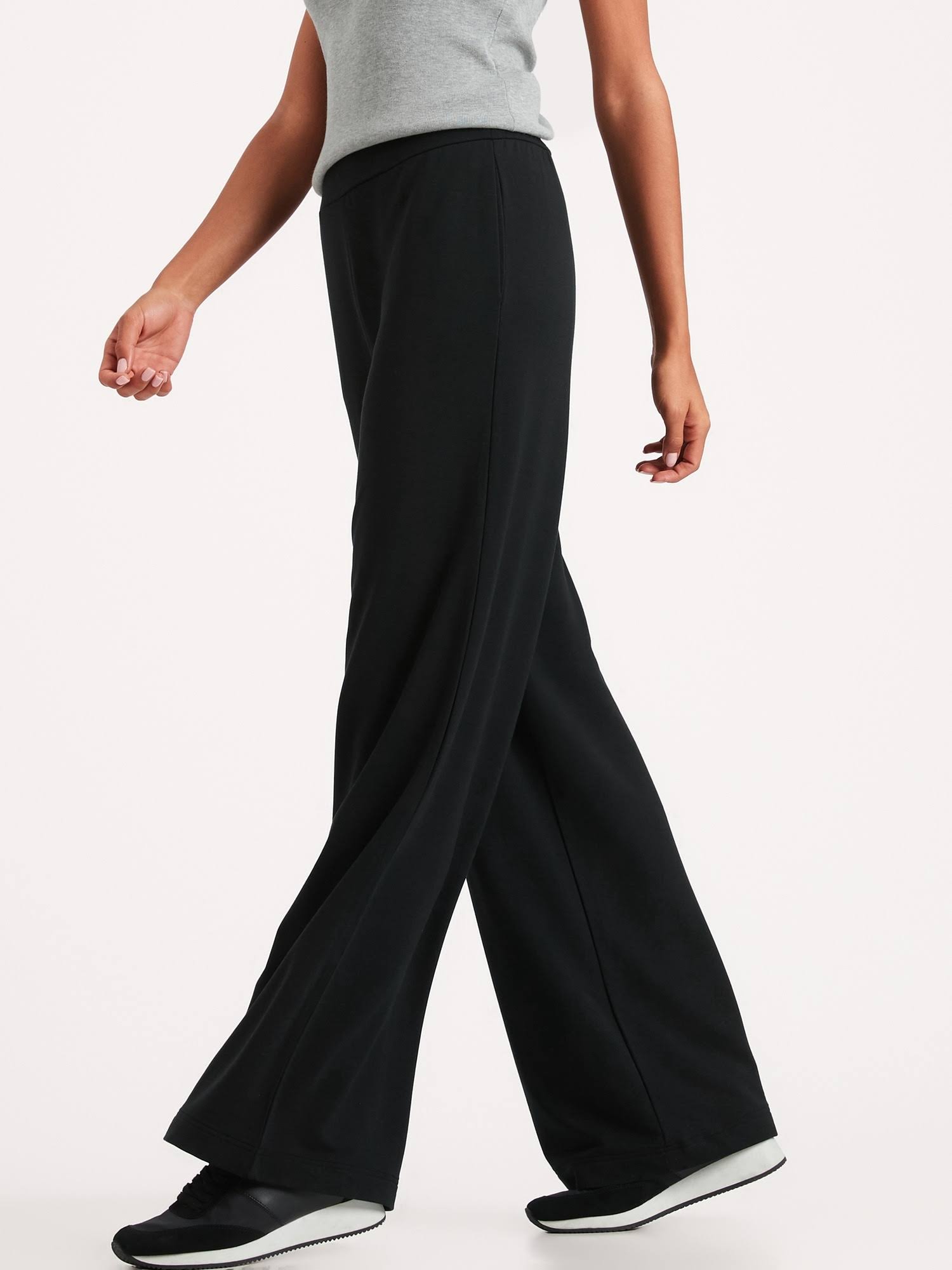 Banana Republic Women's Baby Terry Wide-Leg Lounge Pant Black Size Xs