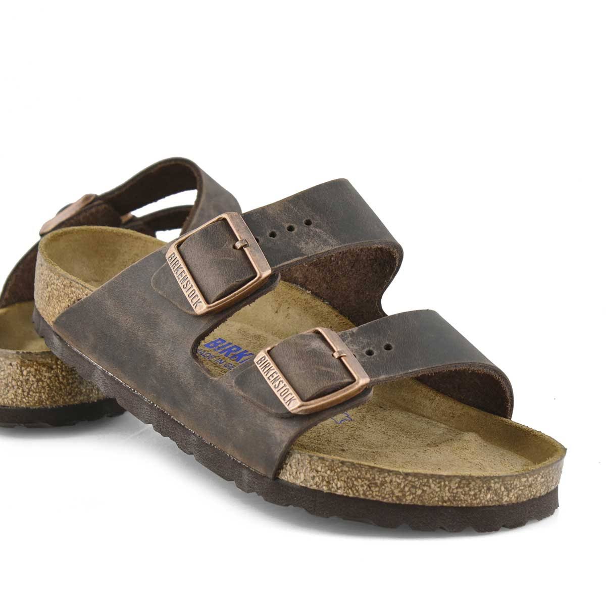 Birkenstock Arizona Oiled Leather Habana Two-Strap Sandals