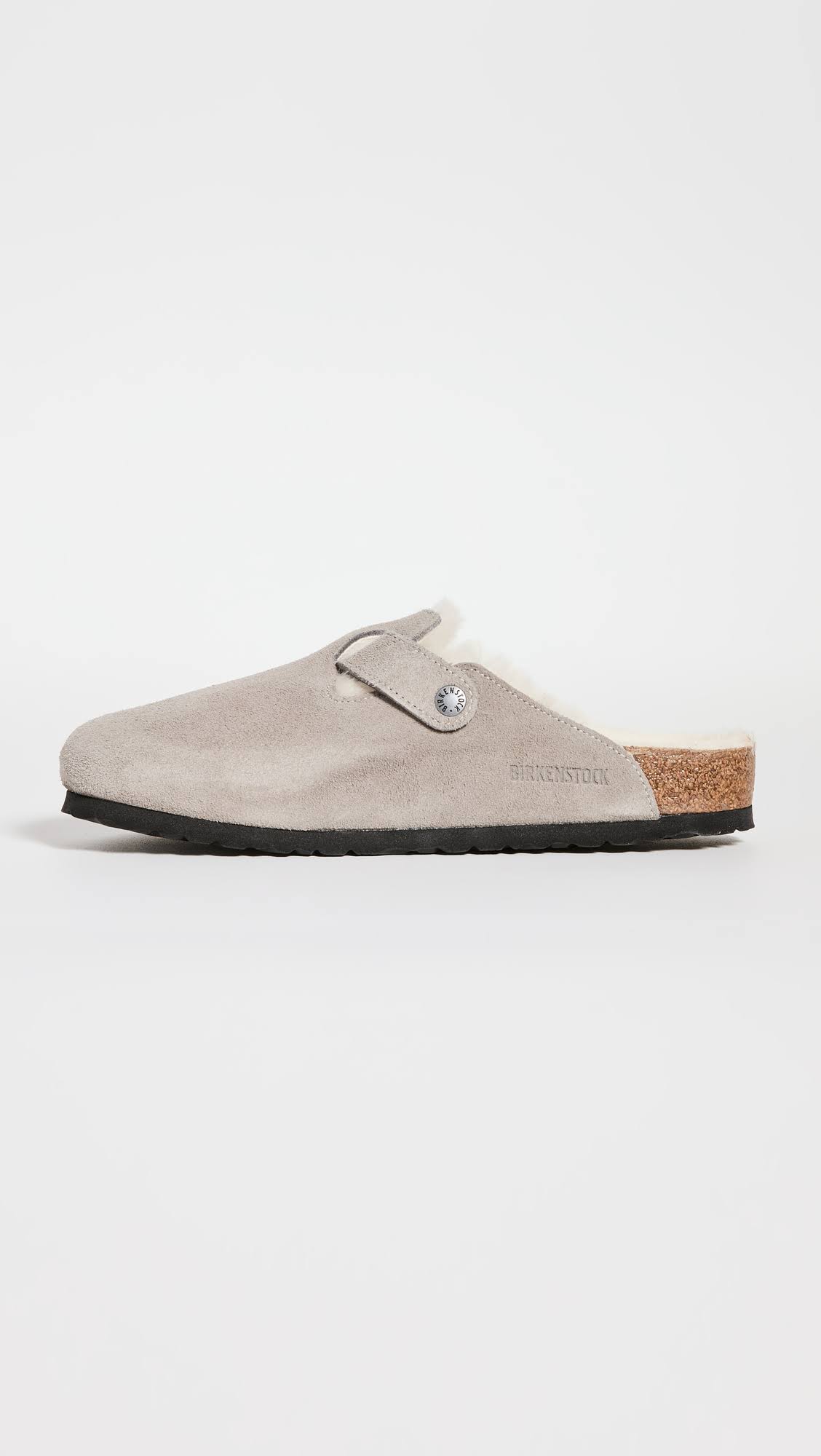 Birkenstock Men's Boston Shearling Stone Suede