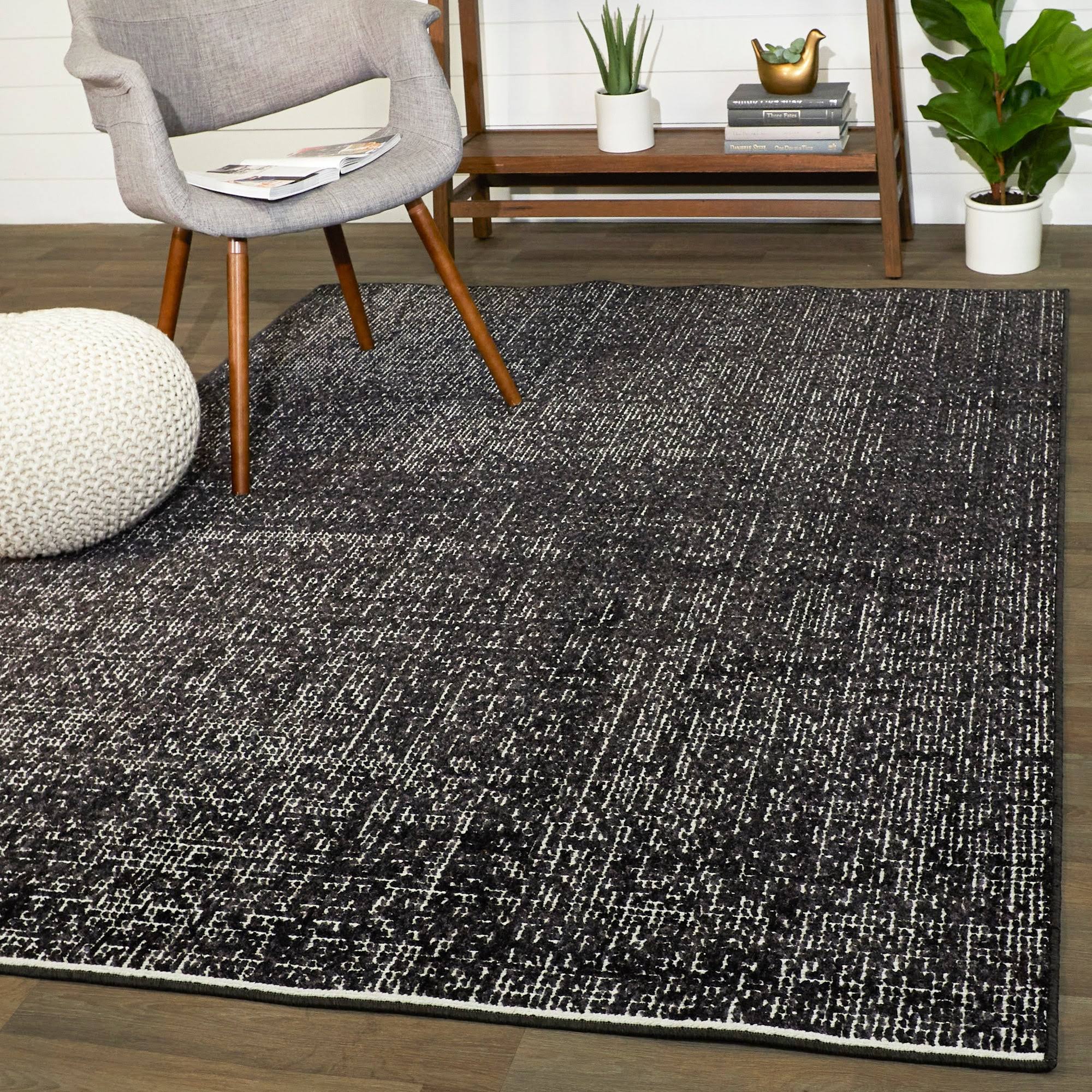 Riordan Flatweave Area Rug - 2&7x22 x 7& Runner - Charcoal