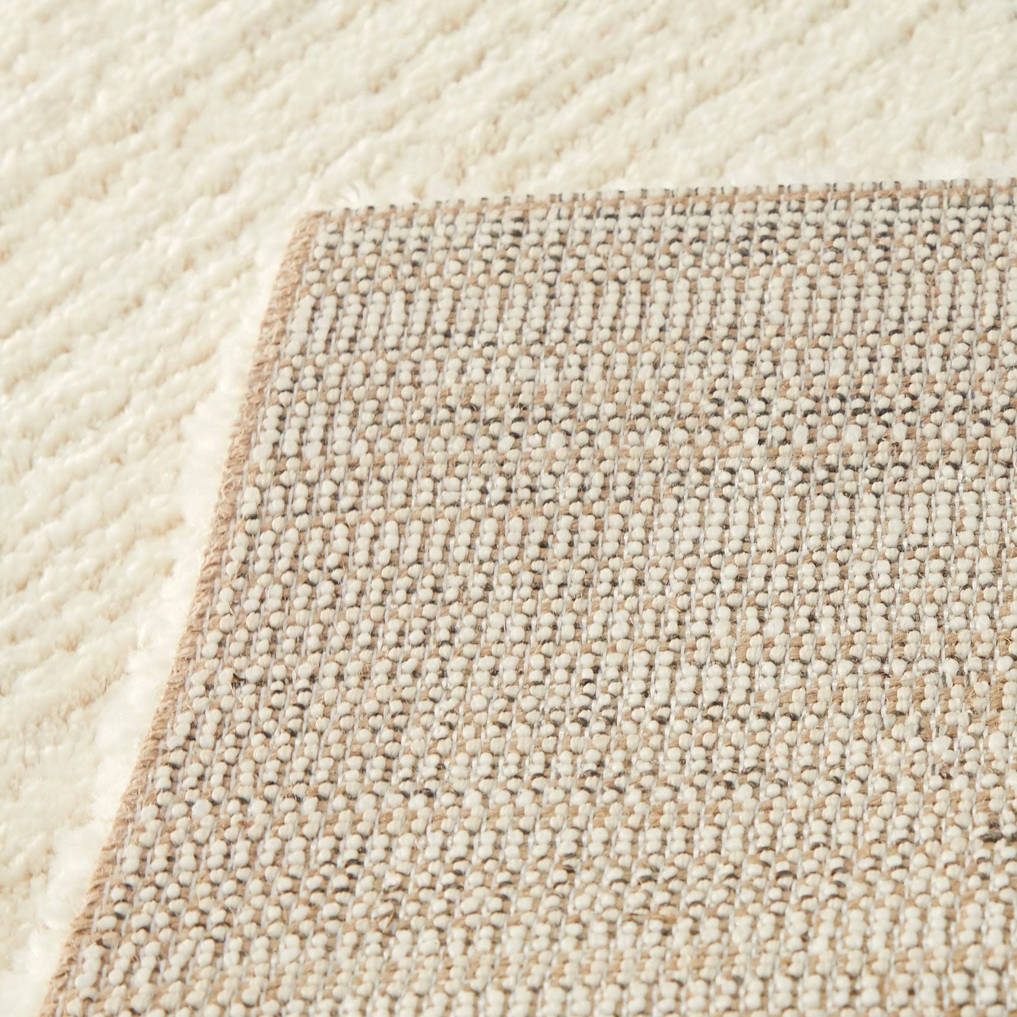 BALTA Paxton Ivory 5 ft. x 7 ft. Stripe Shag Area Rug
