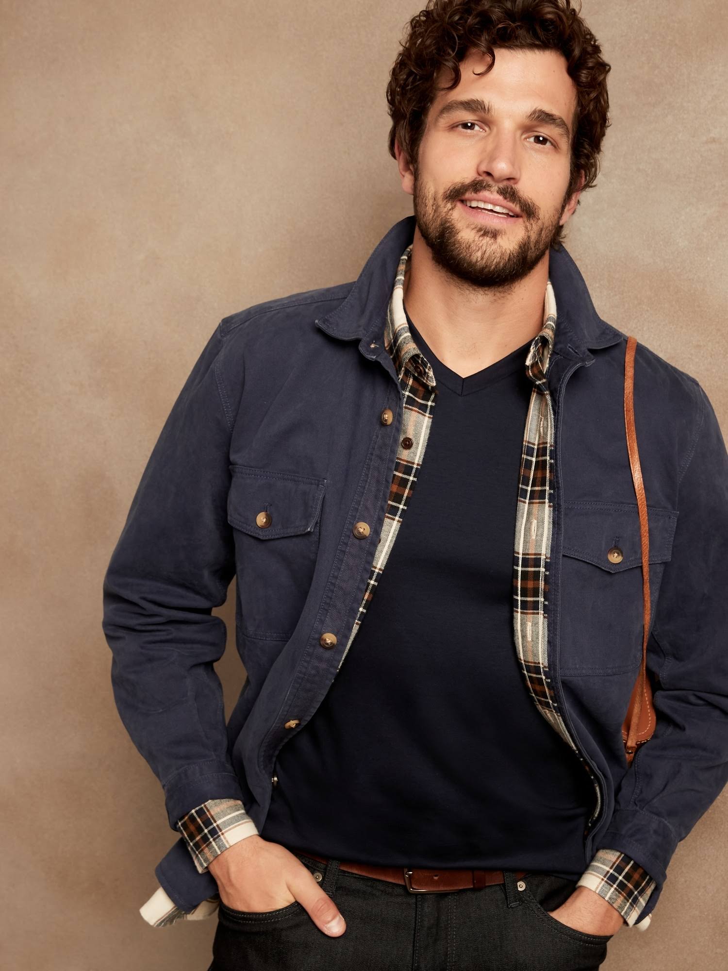 Banana Republic Men's Luxury Touch Performance V-Neck T-Shirt Navy Tall Size XXL