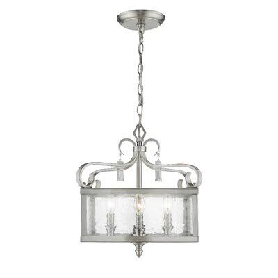 4-Light 18.5x22 Semi Flush Mount Birch LANE? Fixture Finish: Pewter