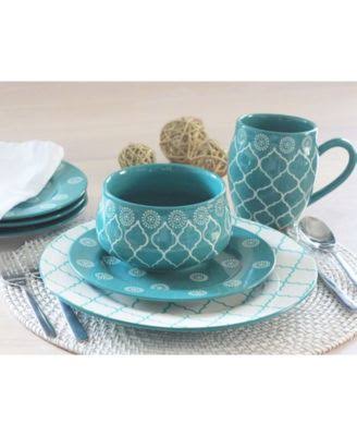 Baum 16 Piece Moroccan Grey Dinnerware Set