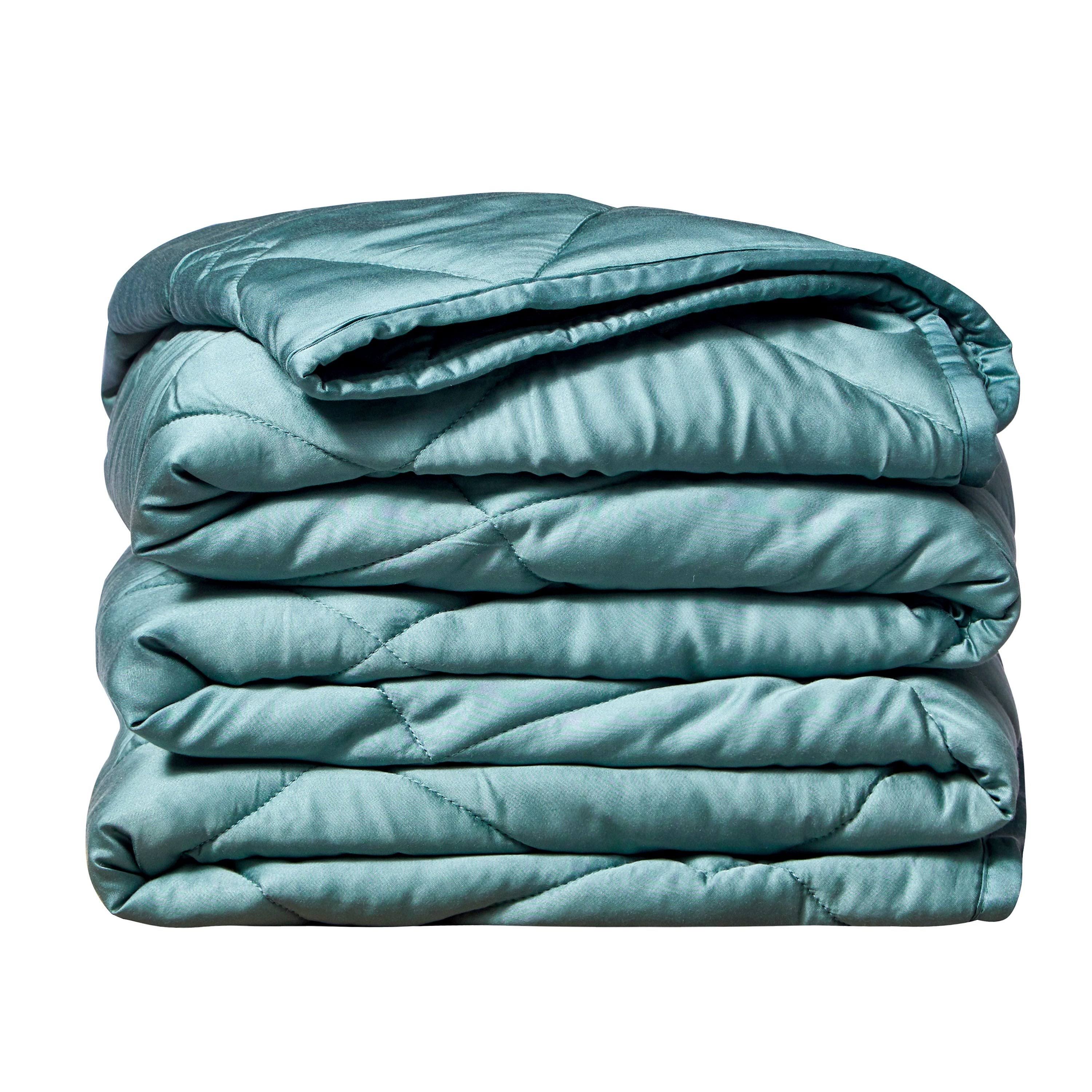 Rejuve Rayon from Bamboo Weighted Blanket Throw, Green, 12 lbs