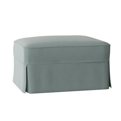 Wayfair Custom Upholstery Barrand Ottoman Body Fabric: Sunbrella Canvas Spa