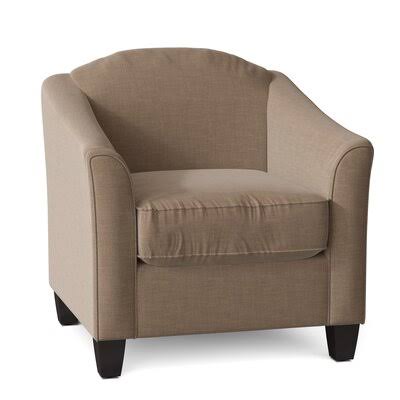 Shakira 34x22 Wide Armchair Birch Lane Body Fabric: Conversation Linen, Leg Color: Black Walnut