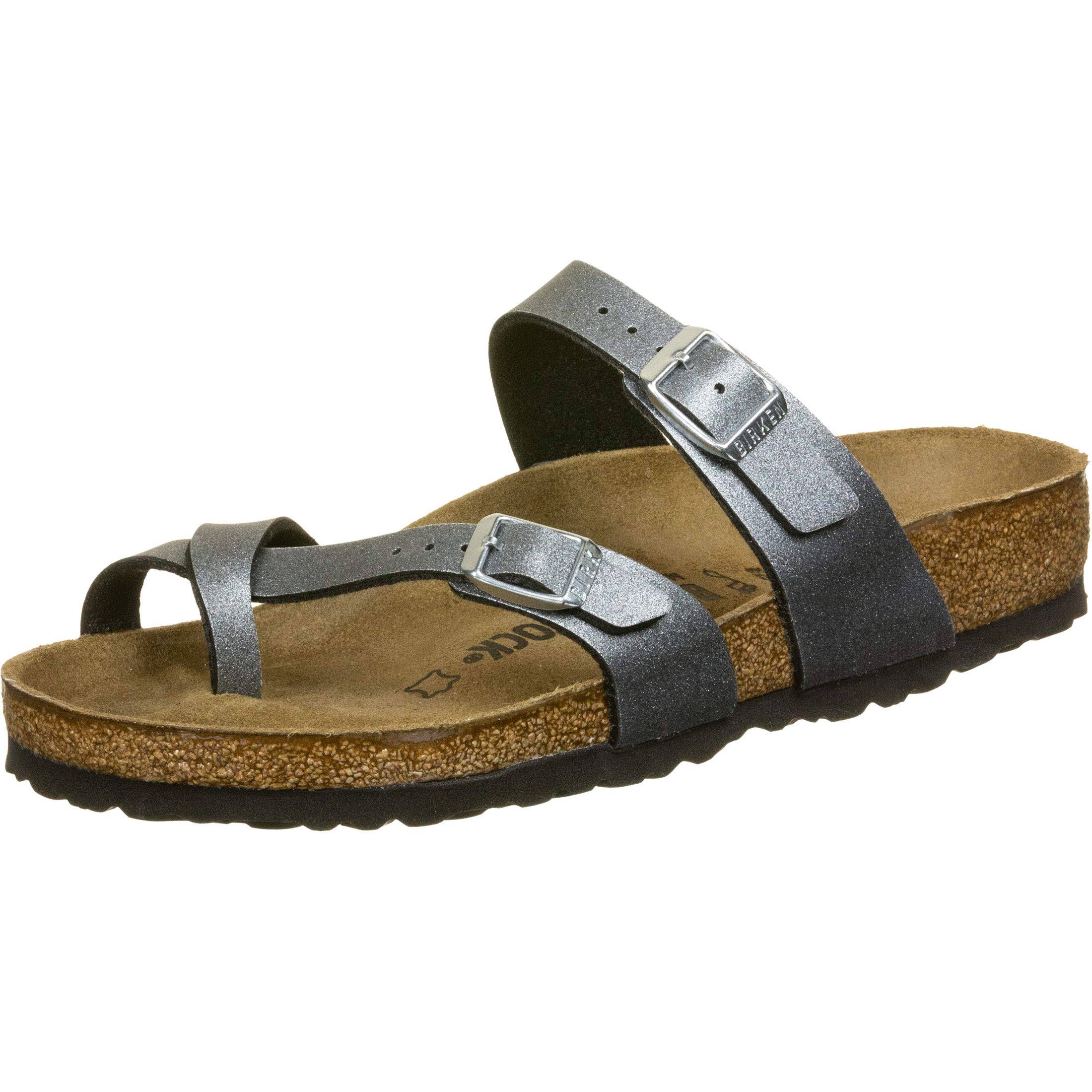 Birkenstock Mayari Birko Flor Sandals - Icy Metallic Anthracite