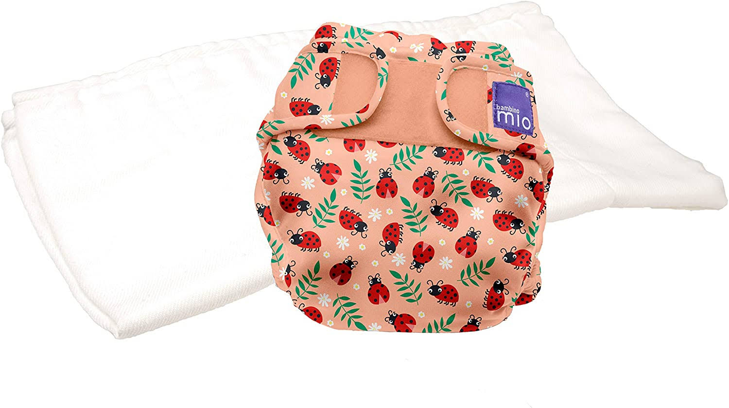 Bambino Mio mioduo Two-Piece Cloth Diaper, Loveable Ladybug / Size Two