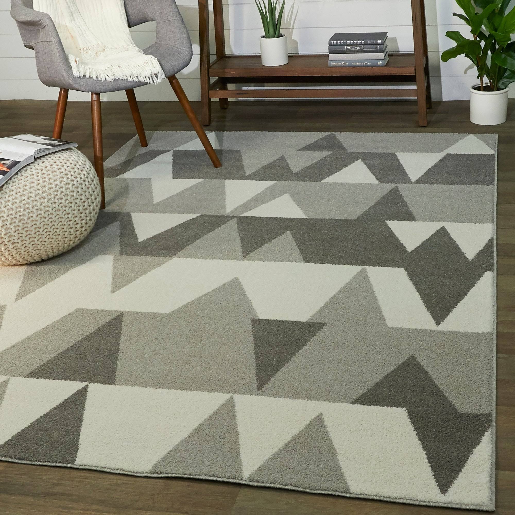 BALTA Modern Geometric Grey 9 ft. x 12 ft. Abstract Area Rug