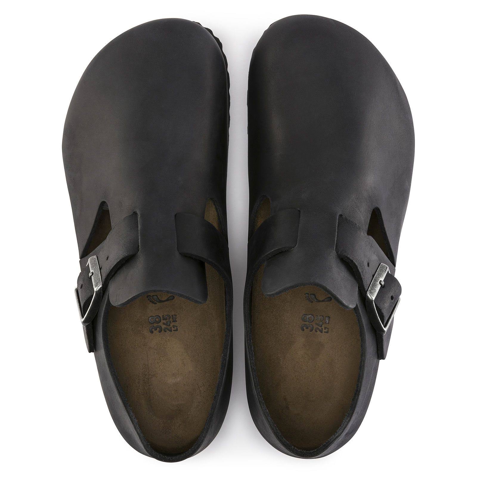 Birkenstock London Shoe - 45 Narrow - Black Oiled Leather