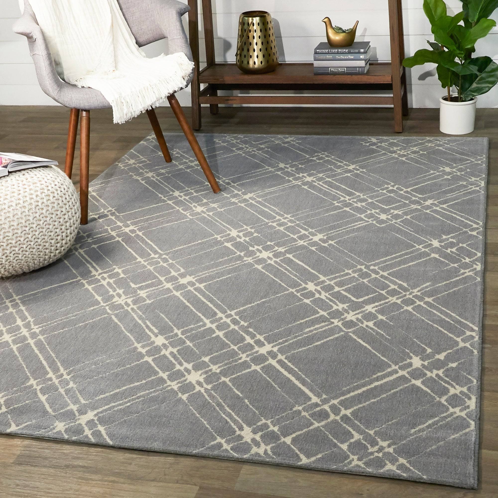 Spencer Transitional Area Rug - 2&7x22 x 7& Runner - Grey