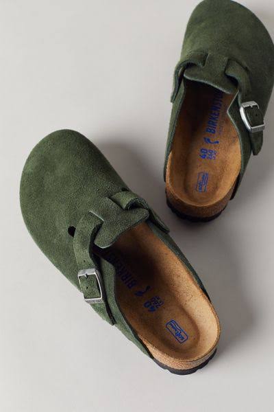 Birkenstock Boston Soft Footbed Clog in Green, Women's at Urban Outfitters | Fall Favorites
