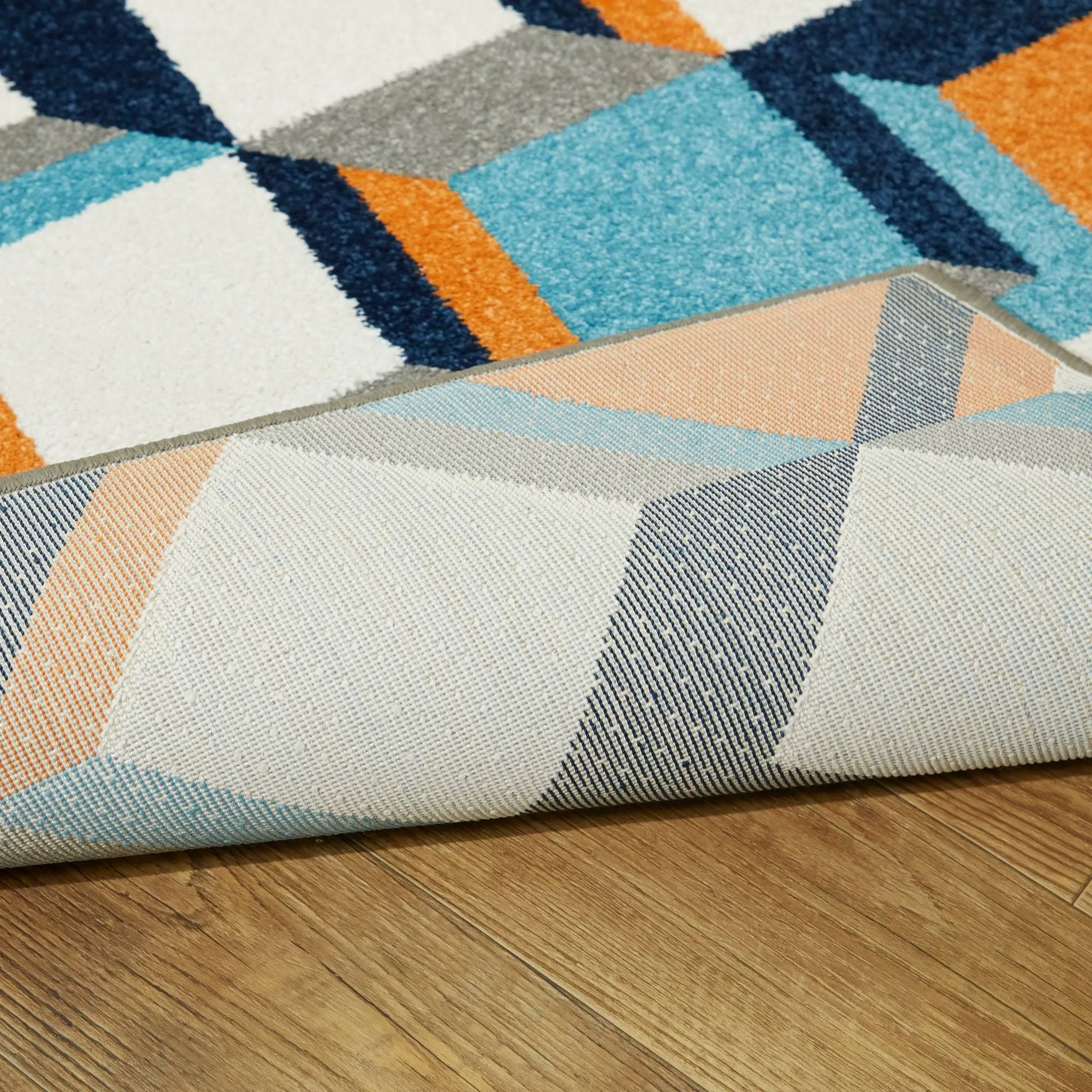 Balta Riley Geometric Blue 8 ft. x 10 ft. Area Rug
