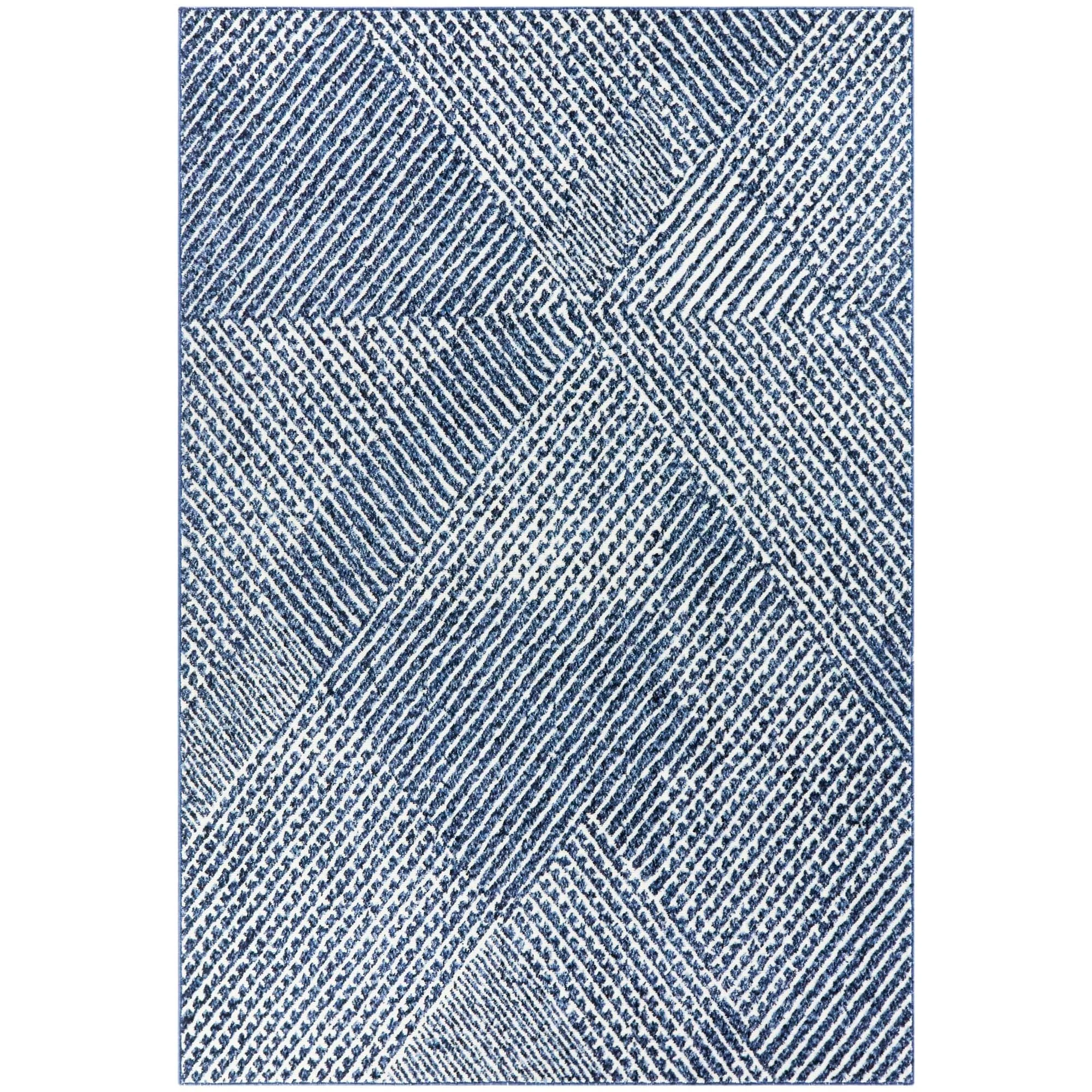 Balta Velde Navy 5 ft. x 7 ft. Abstract Area Rug, Blue