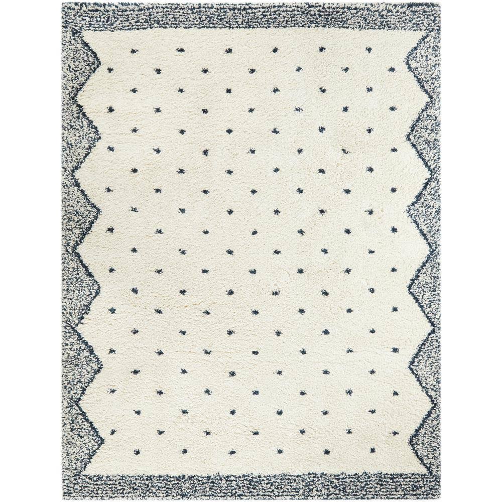 BALTA Crivelli Modern Shag Navy 5 ft. x 7 ft. Area Rug, Blue
