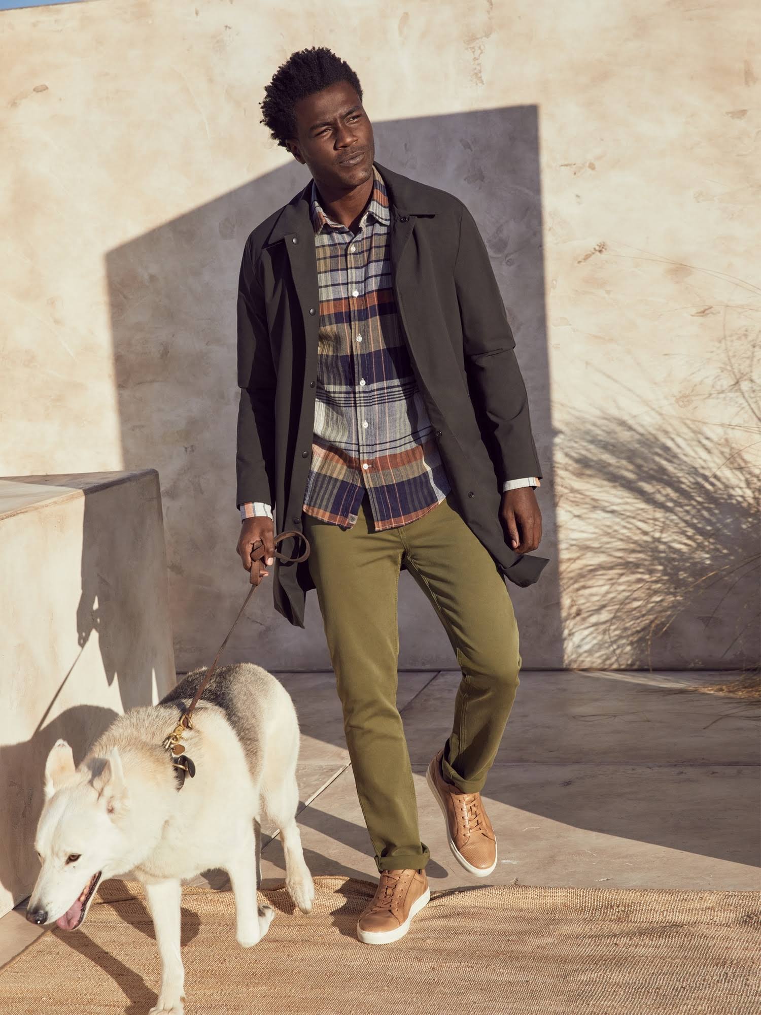 Banana Republic Men's Slim Traveler Pant Olive You Green Size 33W 34L