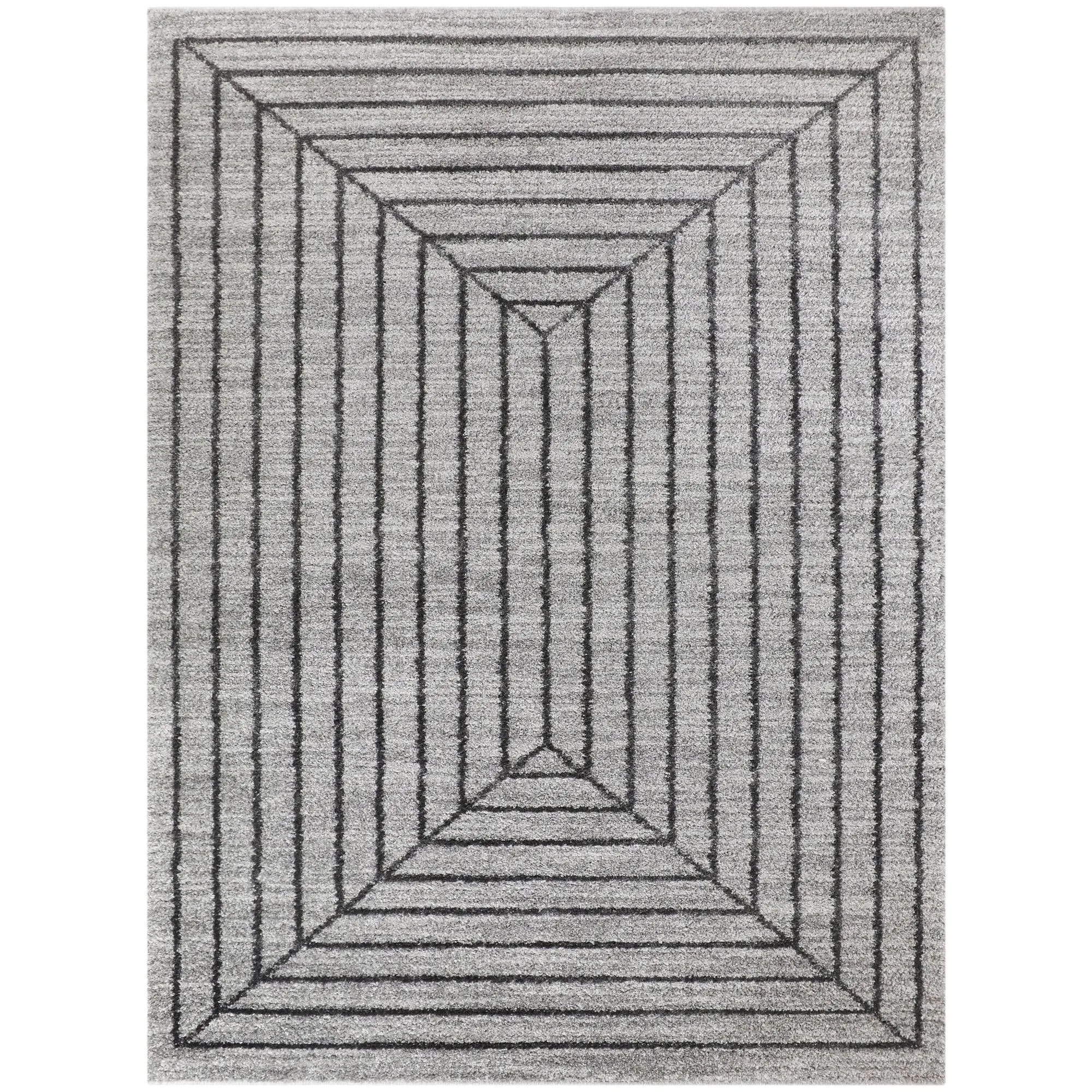 Balta Elias Grey 8 ft. x 10 ft. Geometric Area Rug
