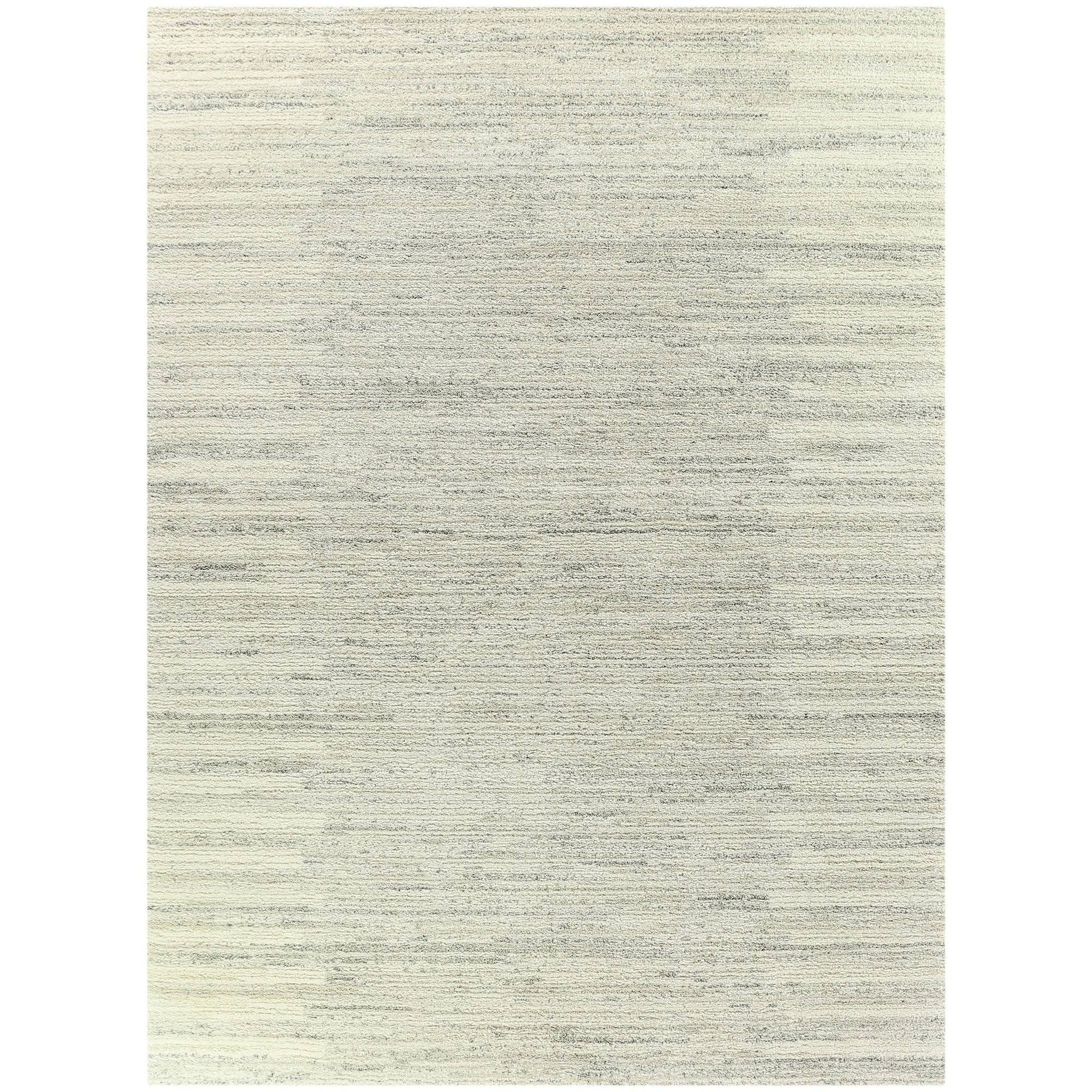 BALTA Callan White 8 ft. x 10 ft. Stripe Shag Area Rug