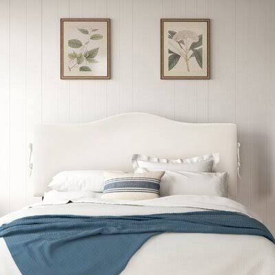 Valeria Upholstered Panel Headboard Sand & Stable Size: Queen, Upholstery: Klein Ivory