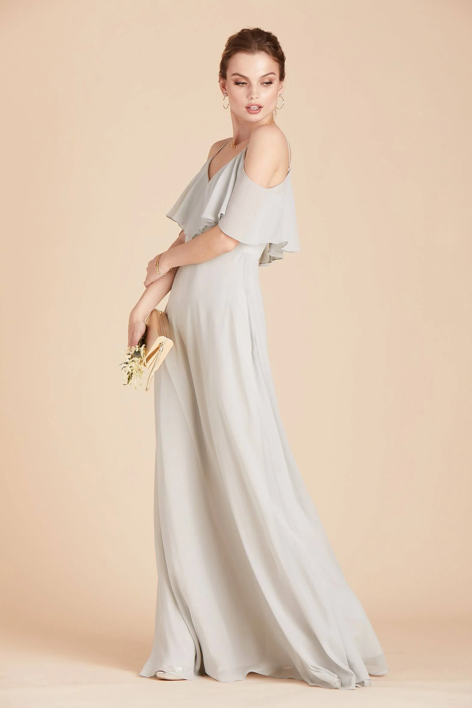 Jane Convertible Chiffon Bridesmaid Dress in Dove Gray Xs / Dove Gray