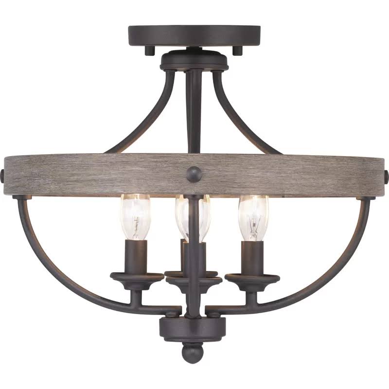 Kowalski 4 - Light 15.25&& Chandelier Style Geometric Semi Flush Mount