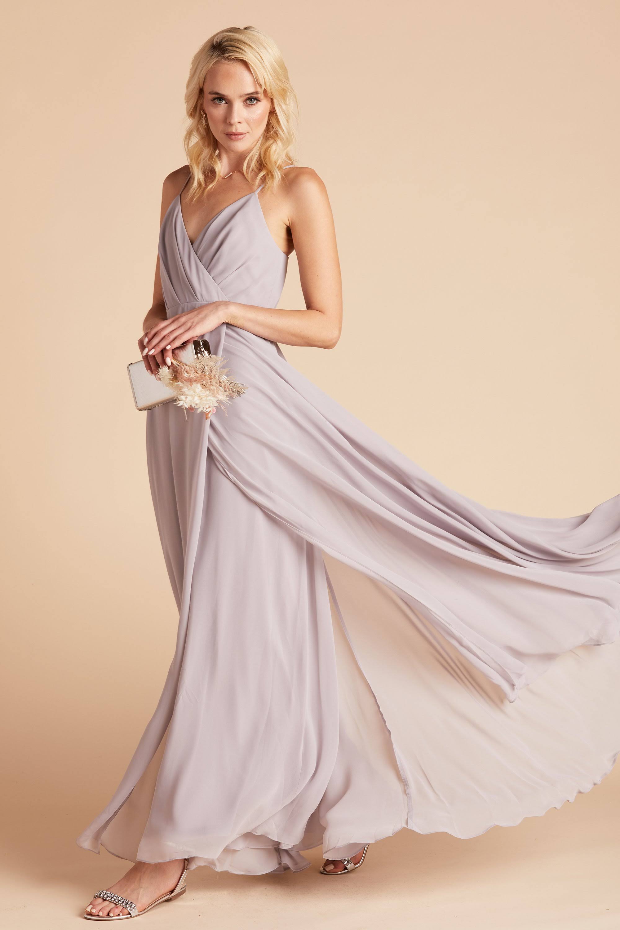 Birdy Grey Kaia Chiffon Bridesmaid Dress in Lilac XXL / Lilac