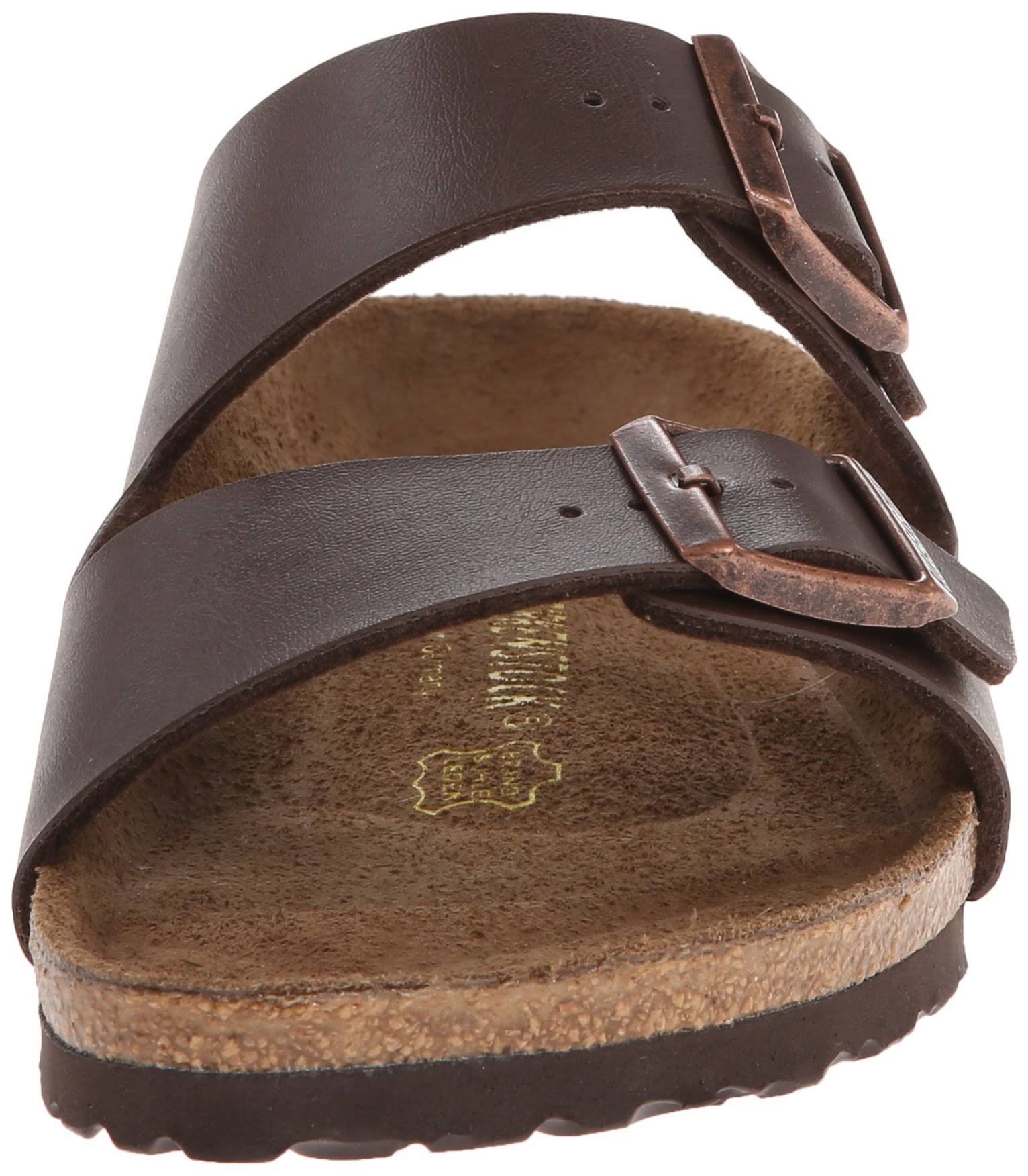 Birkenstock Men's Arizona Birko 2-Band Sandal, Brown, 9