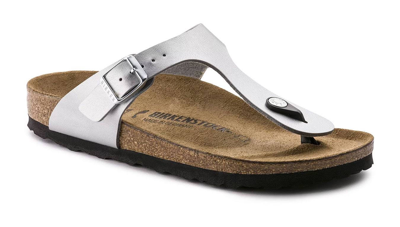 Birkenstock Gizeh Birko-Flor Silver - Women - Shoes Birkenstock - Grey - 43851 - Black Friday Sale - Size: