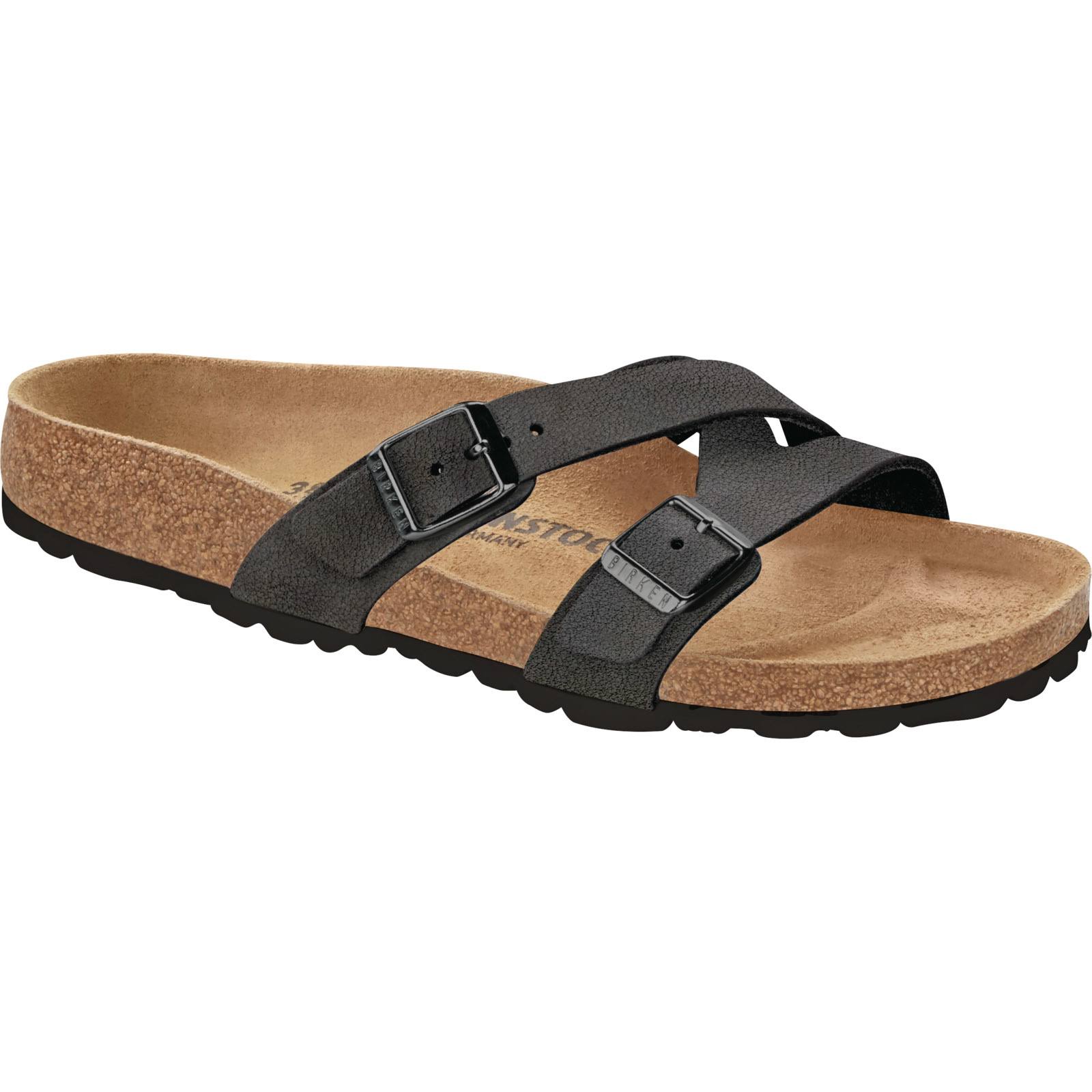 Women's Birkenstock Yao Birko-Flor Slide, Size: 38, Black