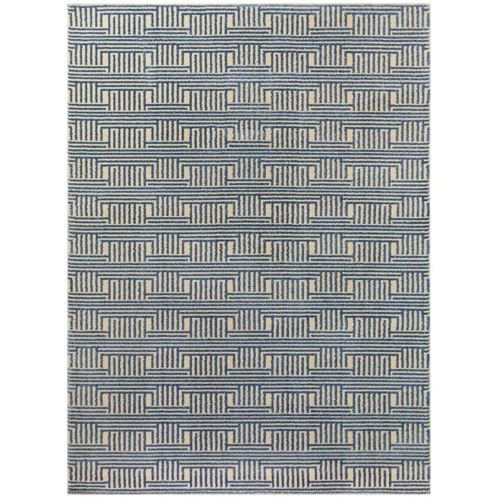 BALTA Gwynn Cream 8 ft. x 10 ft. Art Deco Striped Area Rug, Ivory