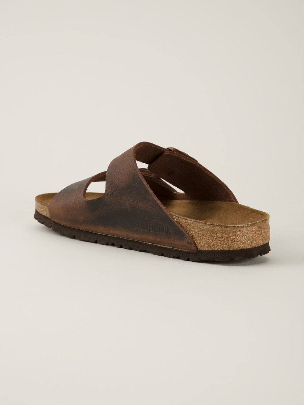 Birkenstock Arizona Oiled Leather Narrow Sandals - Habana