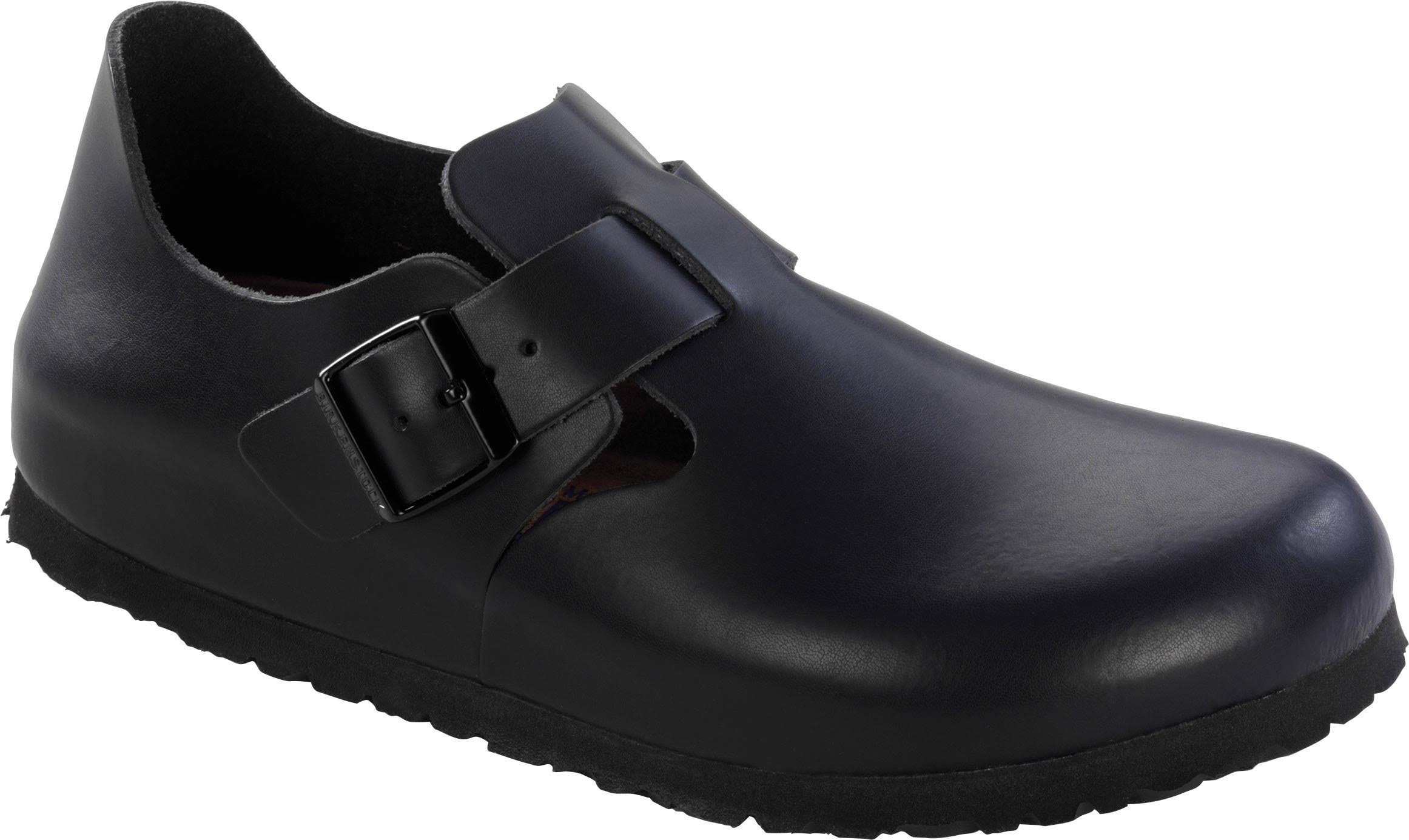 Birkenstock London Soft Footbed, Hunter Black Leather Size: 36 N